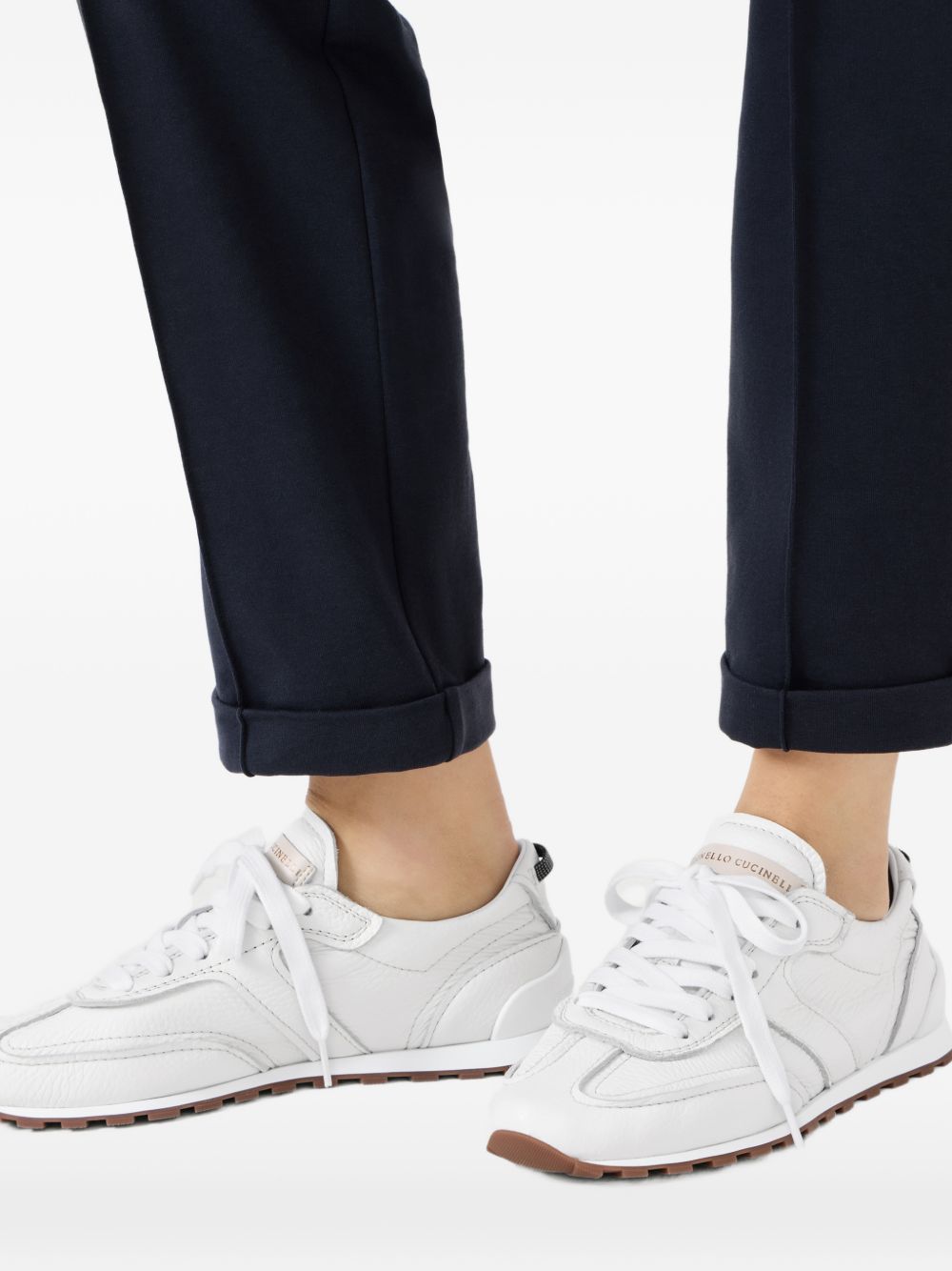 BRUNELLO CUCINELLI Sneakers in pelle bianche basse