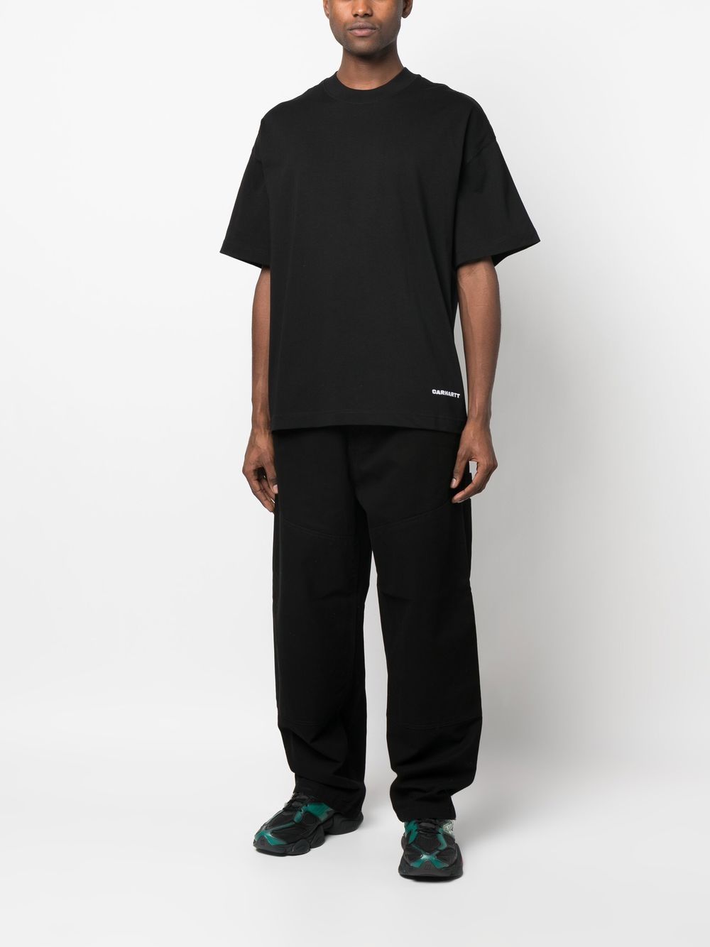 CARHARTT WIP T-shirt in cotone nero con logo