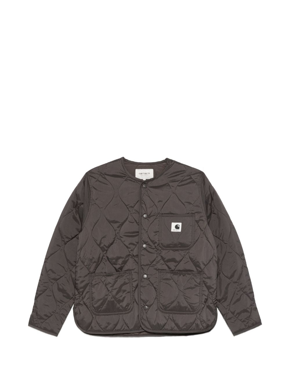 CARHARTT WIP Giacca trapuntata marrone con tasca sul petto