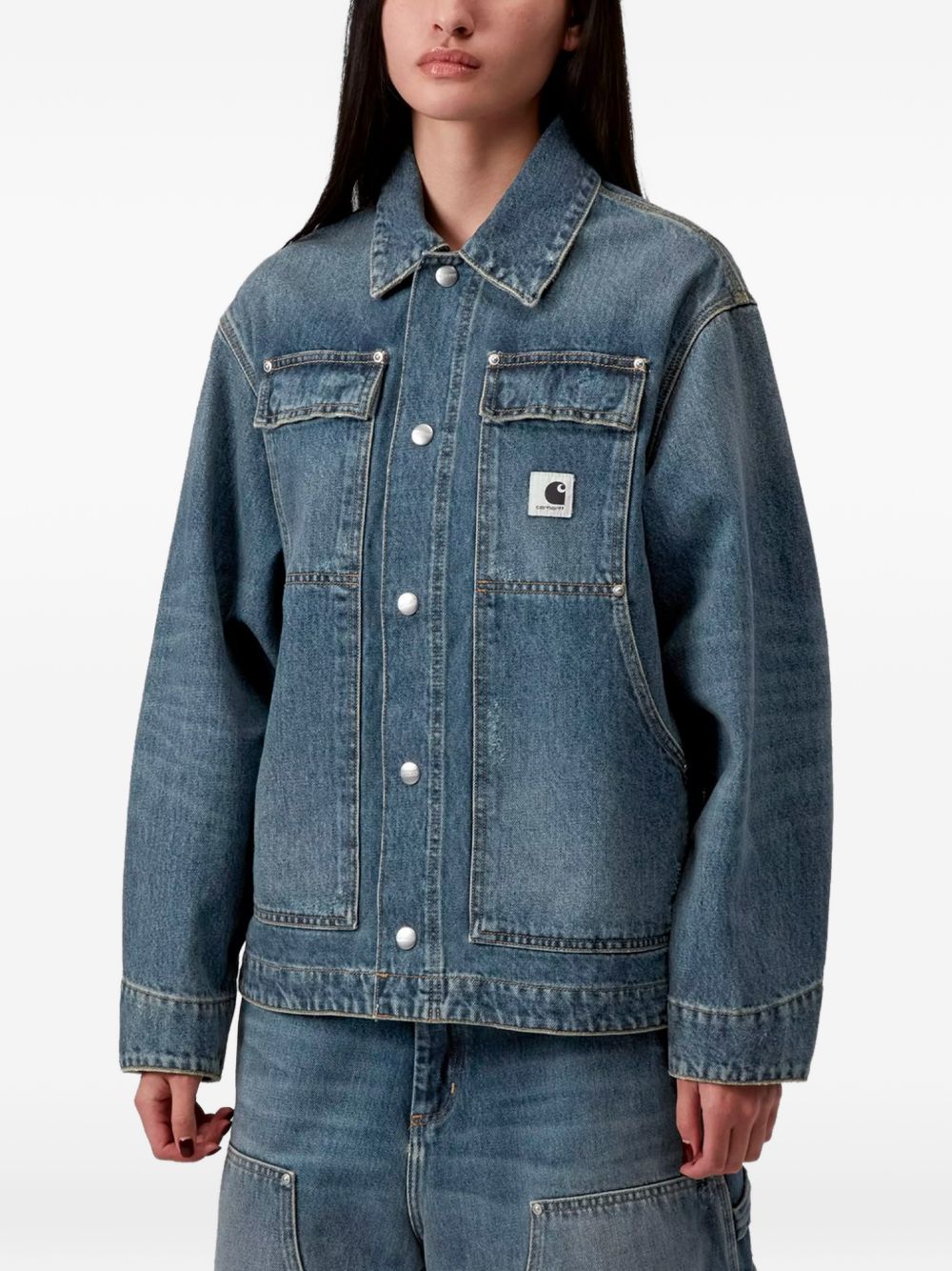 CARHARTT WIP Giacca in denim con tasche e logo