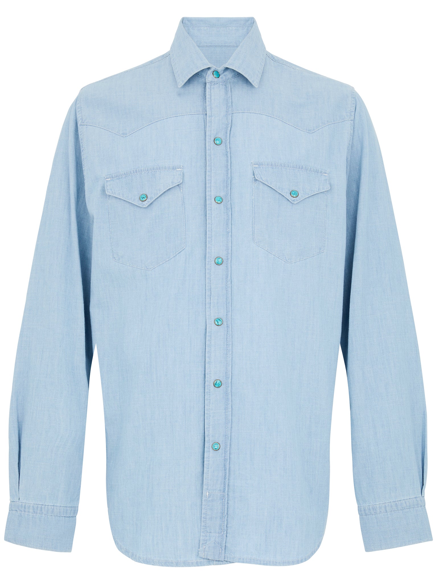 CHESAPEAKES Camicia 'Flagstaff' in denim con tasche