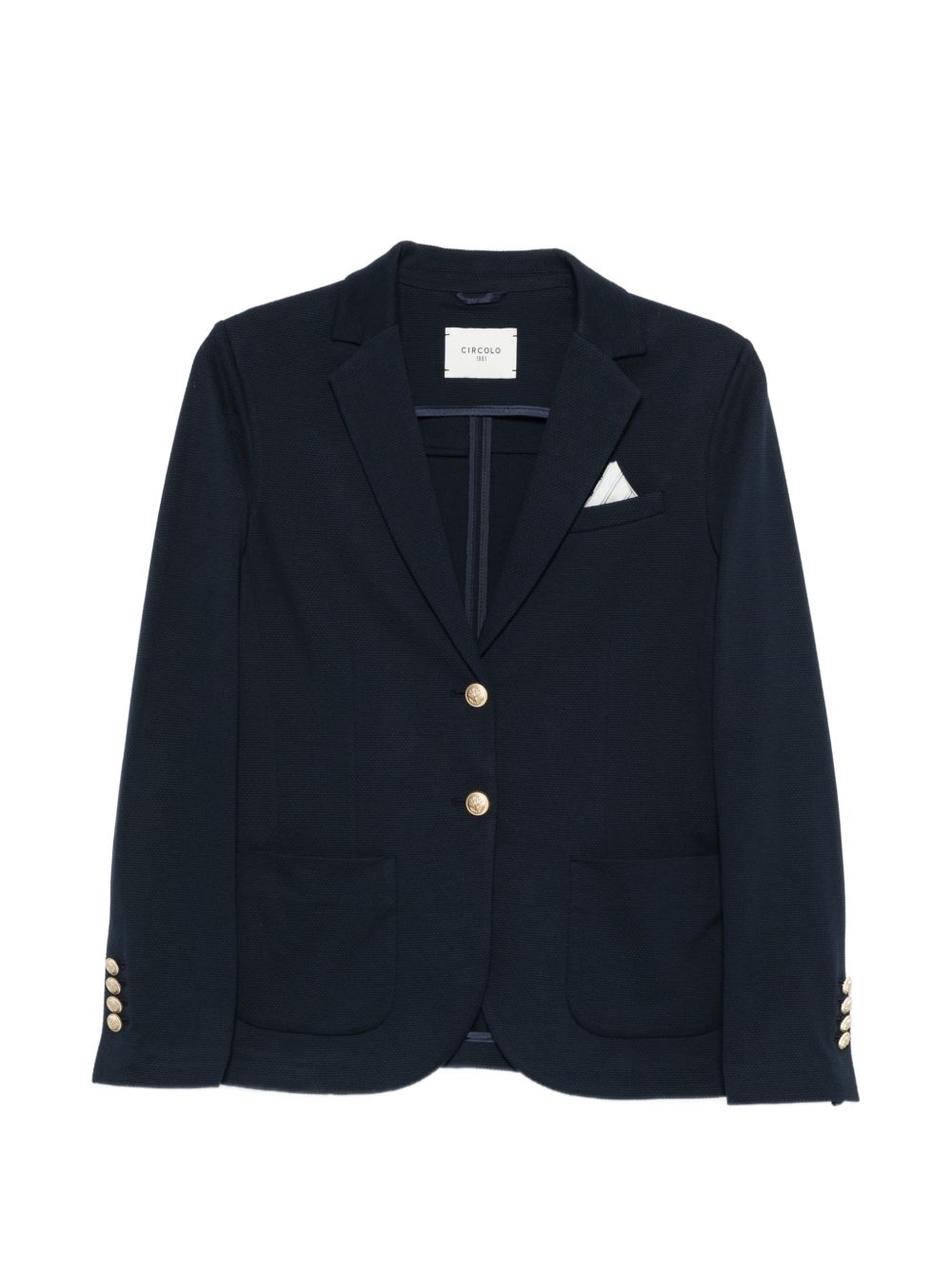 CIRCOLO 1901 Giacca in cotone elasticizzato blu con bottoni