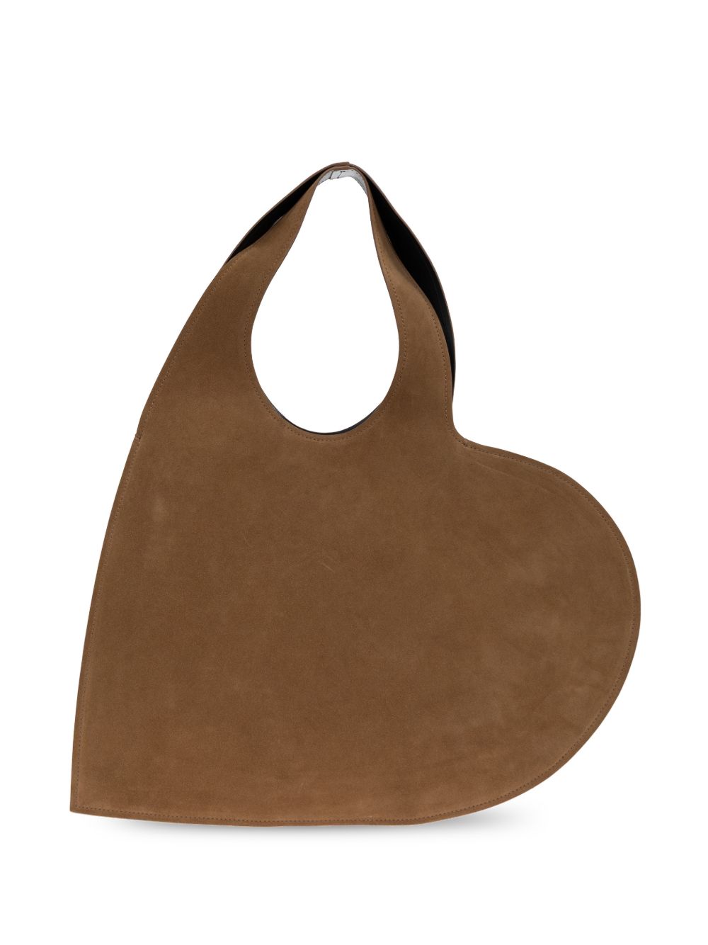 COPERNI Borsa tote Double Heart in pelle suede marrone
