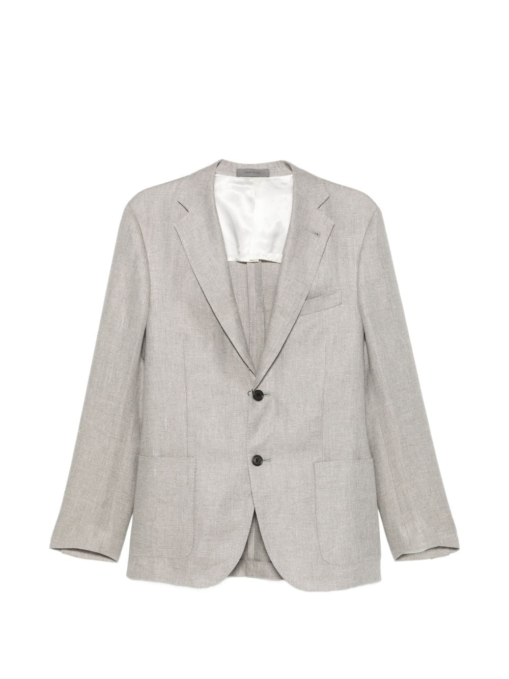 CORNELIANI Giacca monopetto in lino grigio