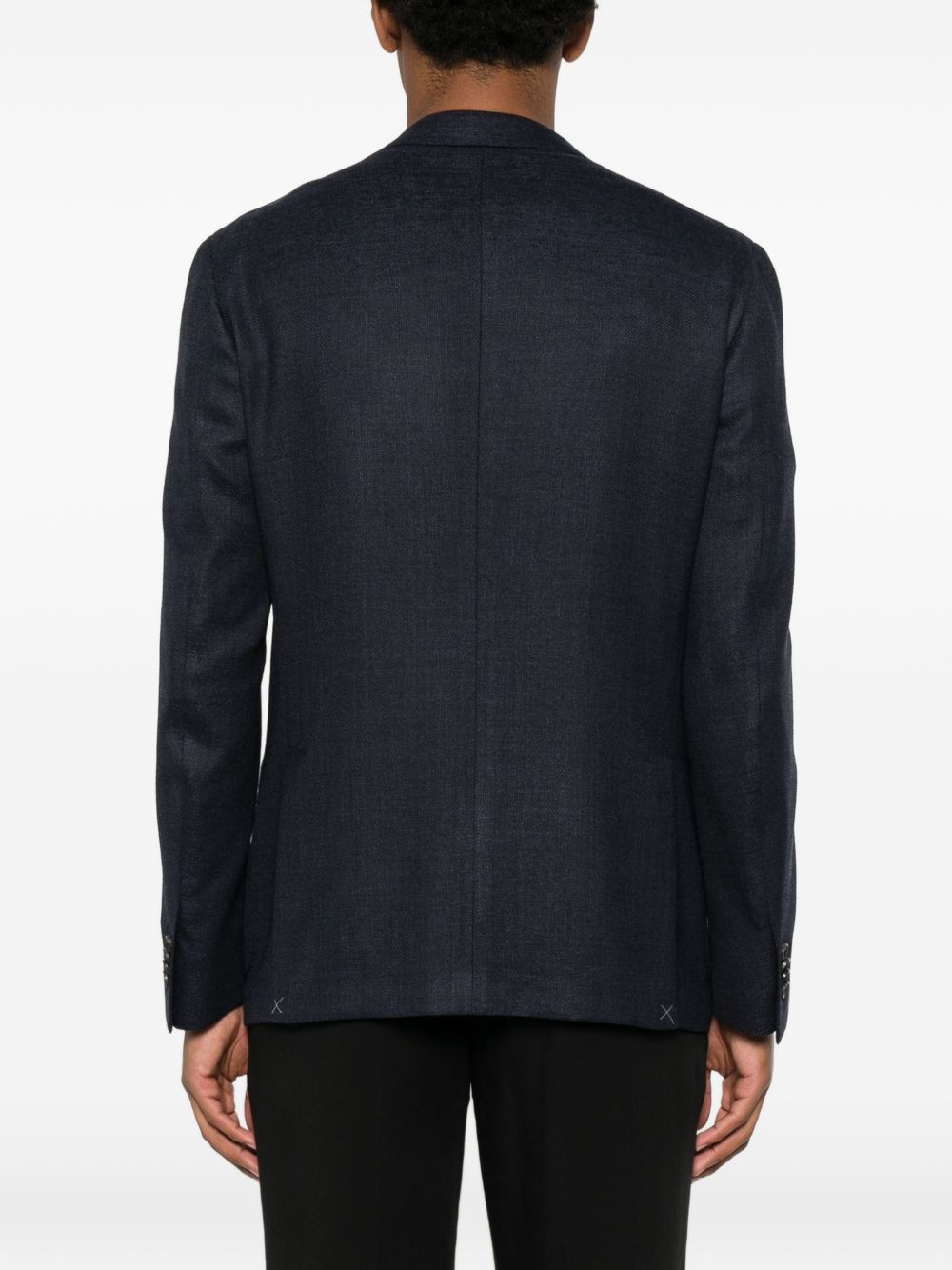 CORNELIANI Giacca monopetto in lana vergine blu