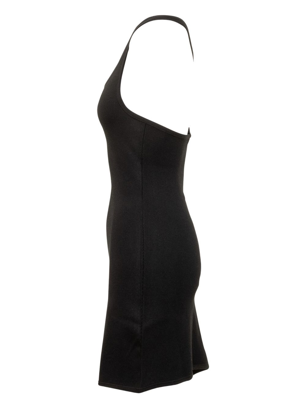 COURREGES Abito nero con taglio in diagonale