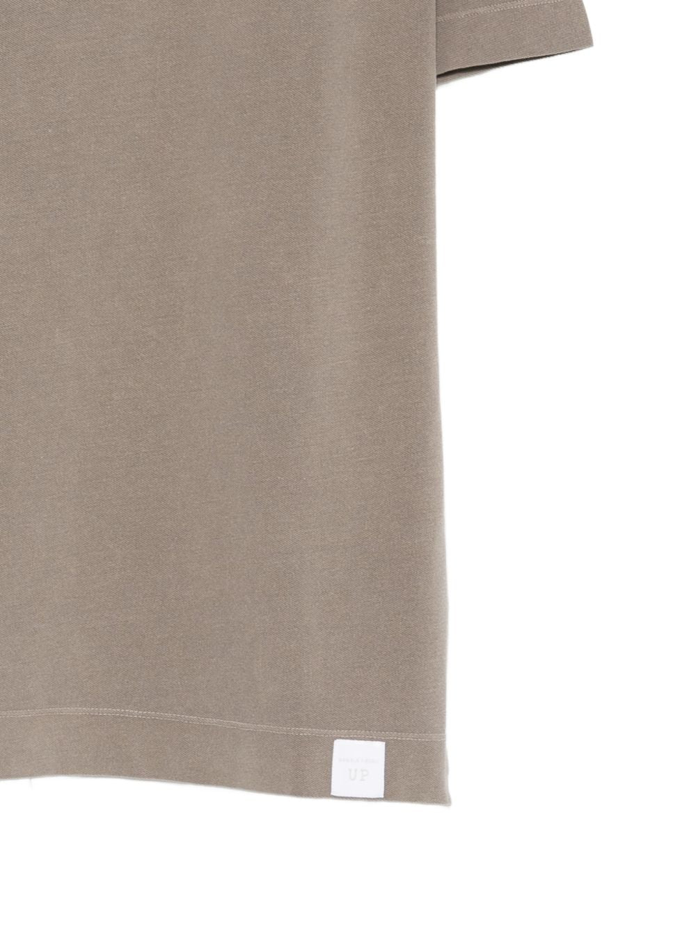 DANIELE FIESOLI Polo in cotone marrone con bottoni