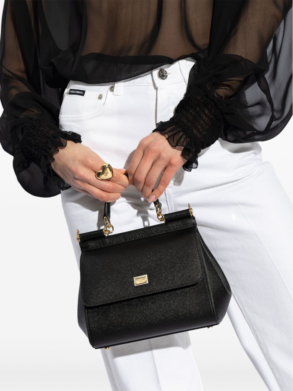 DOLCE e GABBANA Borsa tote Sicily media in pelle