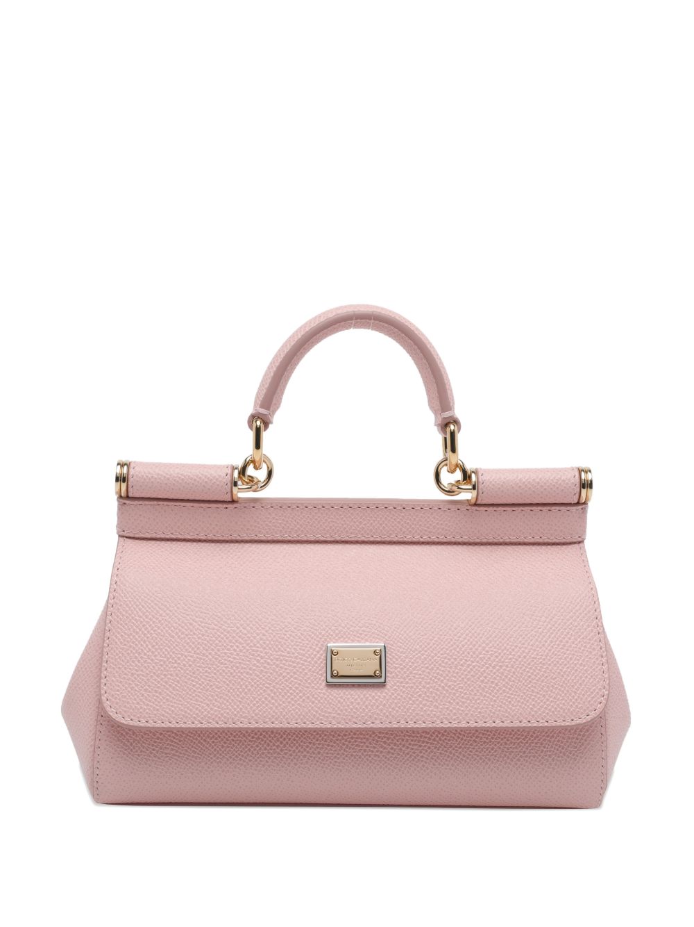 DOLCE e GABBANA Borsa a mano piccola Sicily rosa in pelle