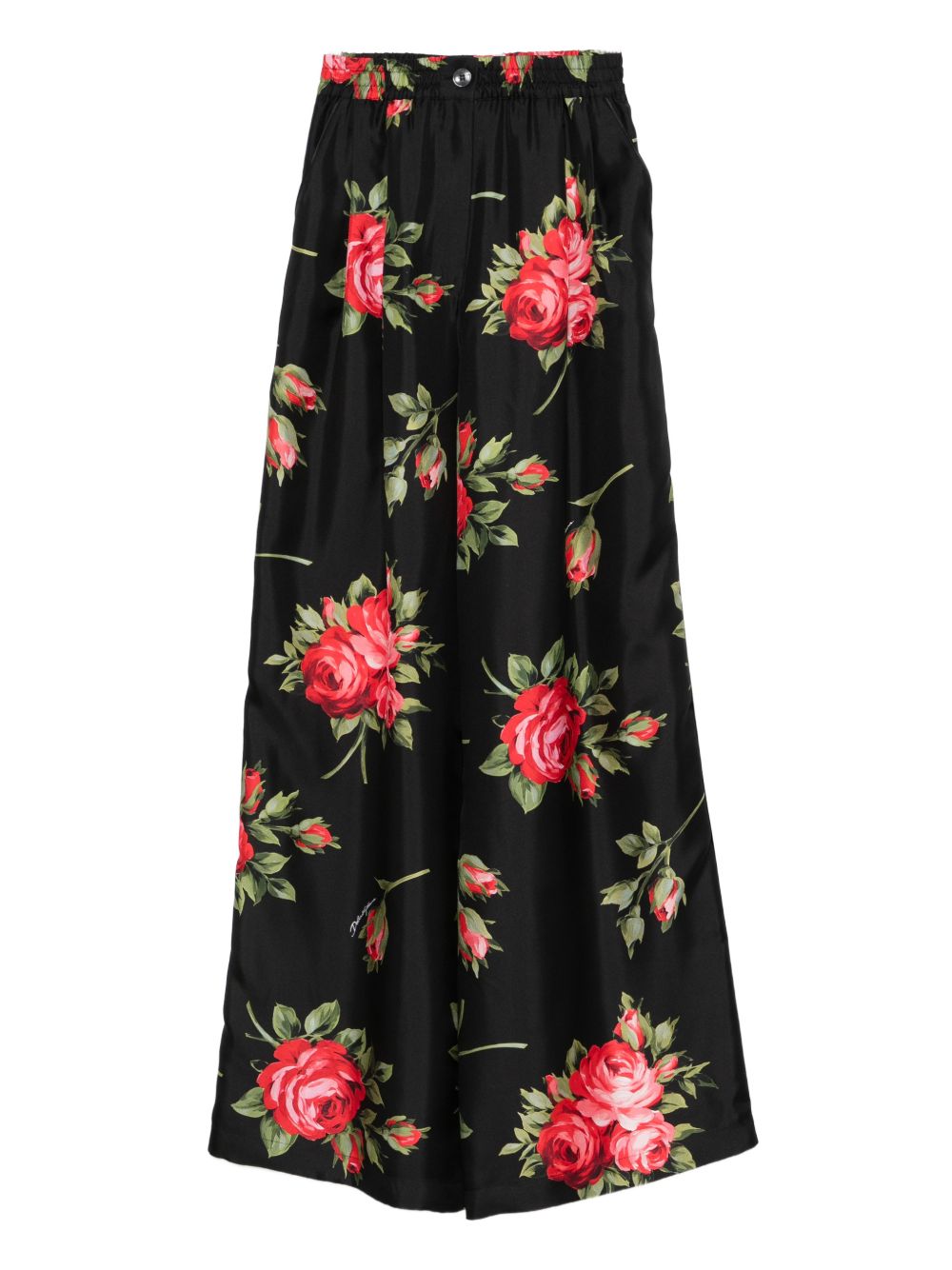 DOLCE e GABBANA Pantaloni ampi in seta