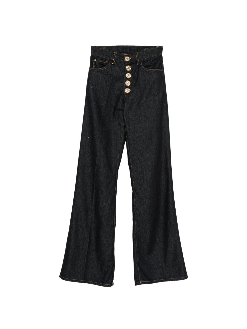 DONDUP Jeans Amber in blu denim scuro con bottoni