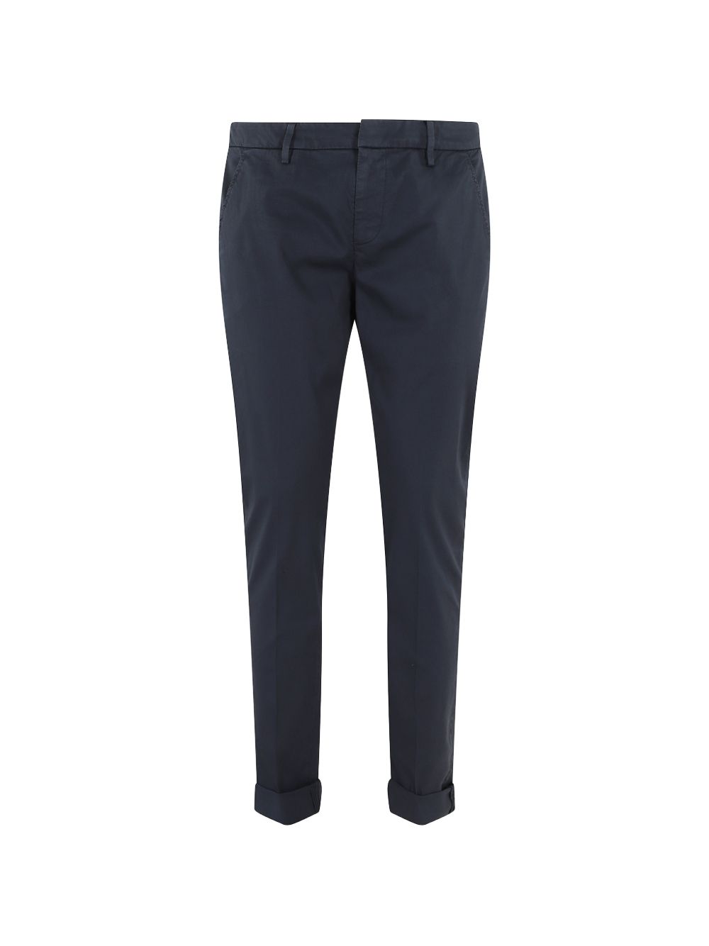 DONDUP Pantaloni chino Gaubert blu con risvolta