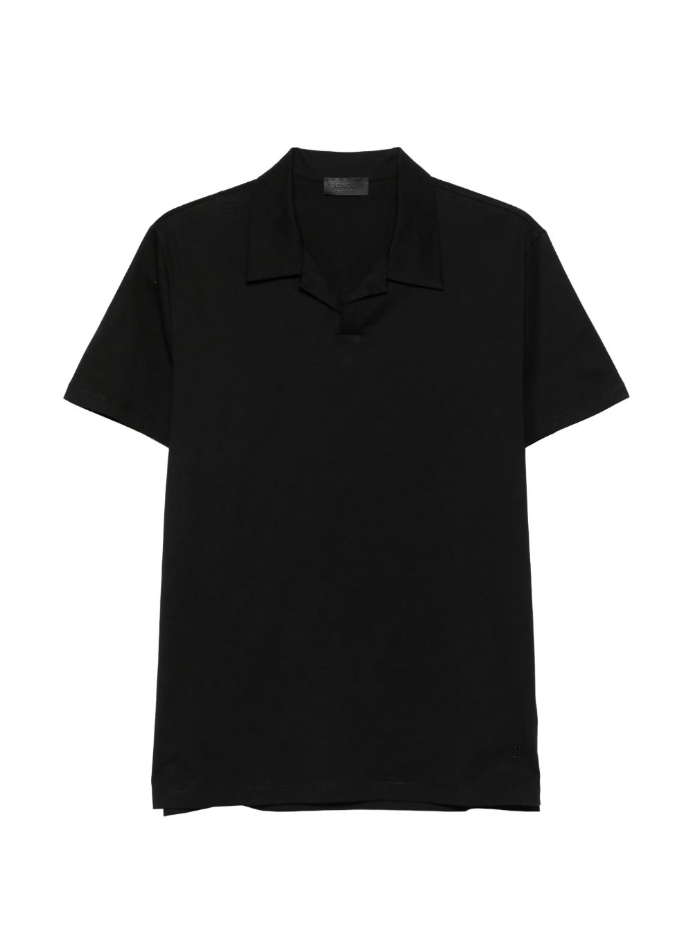 DONDUP Polo regular fit nera con logo D ricamato