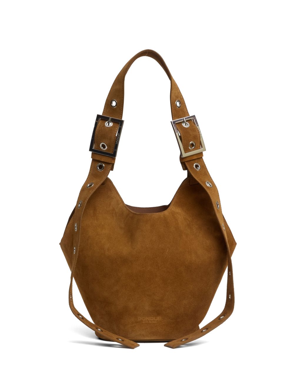 DONDUP Borsa a spalla small Hobo in camoscio marrone
