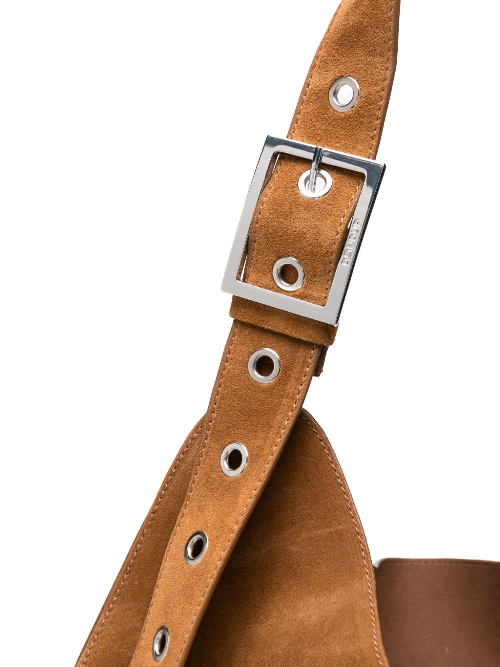 DONDUP Borsa a spalla Big Hobo in camoscio marrone