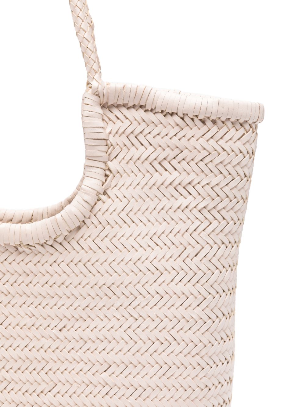 DRAGON DIFFUSION Borsa shopping Diagonal beige in pelle intrecciata