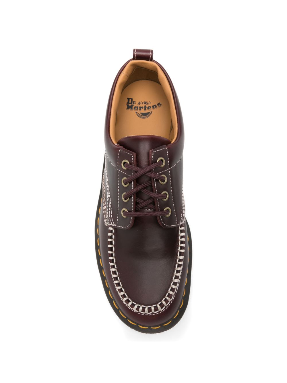 DR MARTENS Scarpe Lowell Moc in pelle bordò