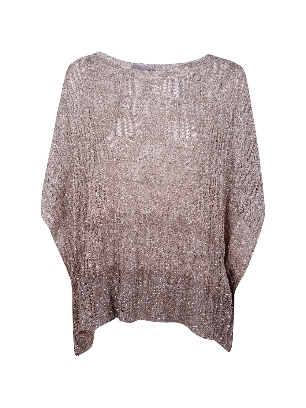 D EXTERIOR Mantella crochet con micro paillettes