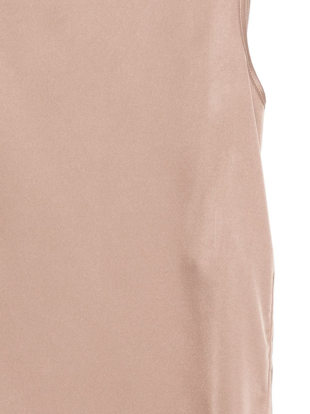 D EXTERIOR Top satinato marrone Mock