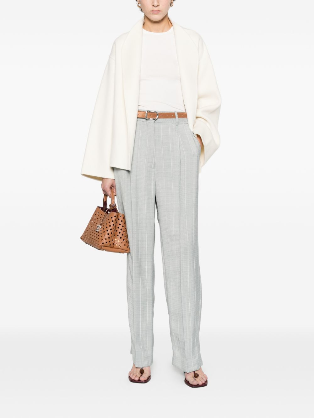 ELEH Top slim fit in cotone bianco