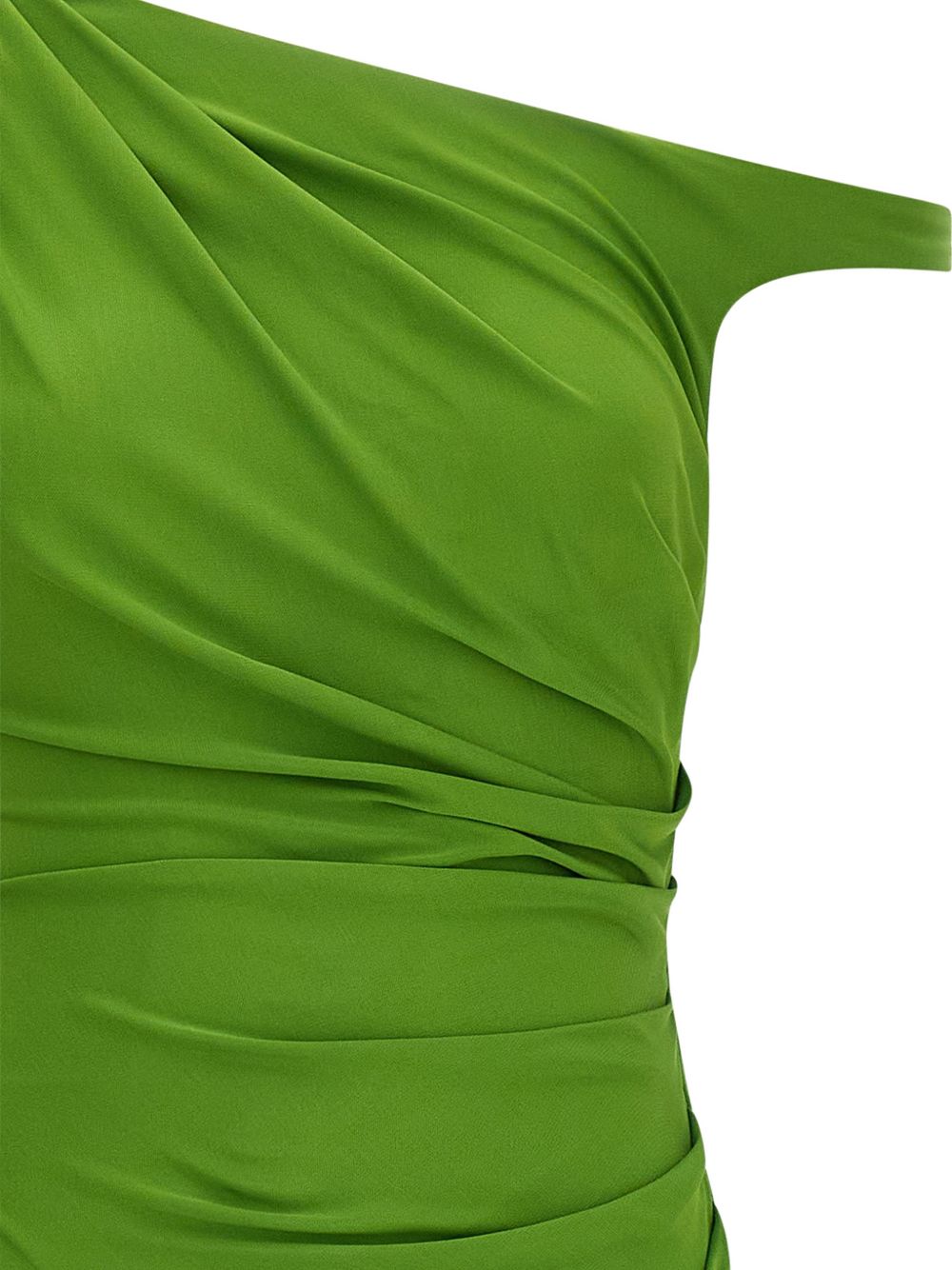 ELISABETTA FRANCHI Abito midi asimmetrico con drappeggio