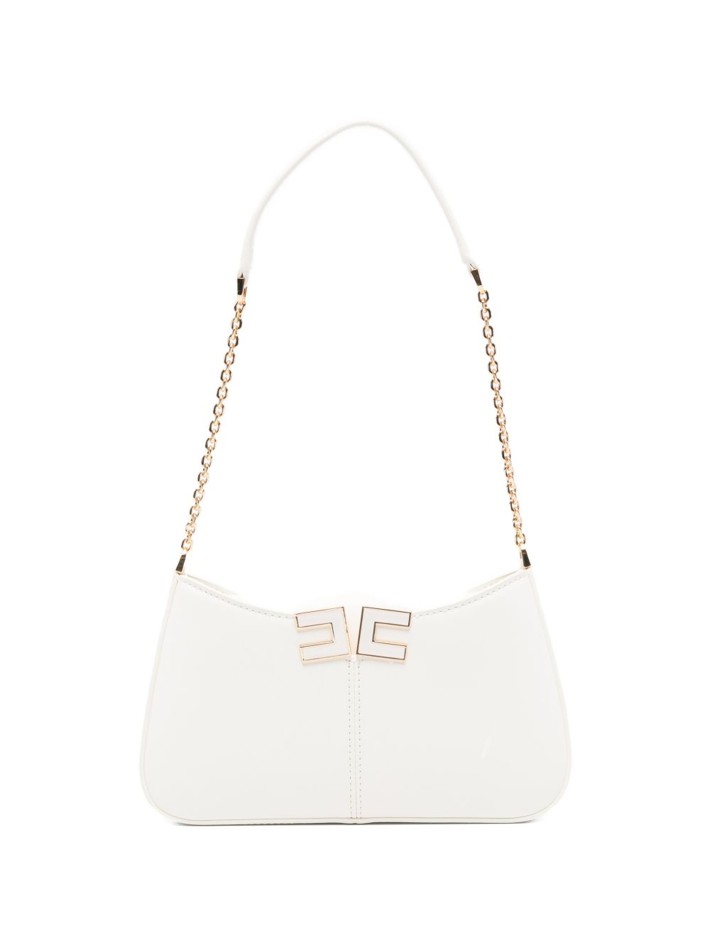 ELISABETTA FRANCHI Borsa a spalla bianca in pelle sintetica