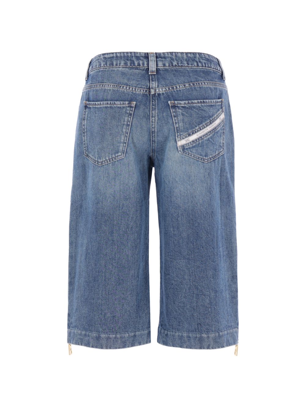 ELISABETTA FRANCHI Jeans a pinocchietto in cotone denim blu