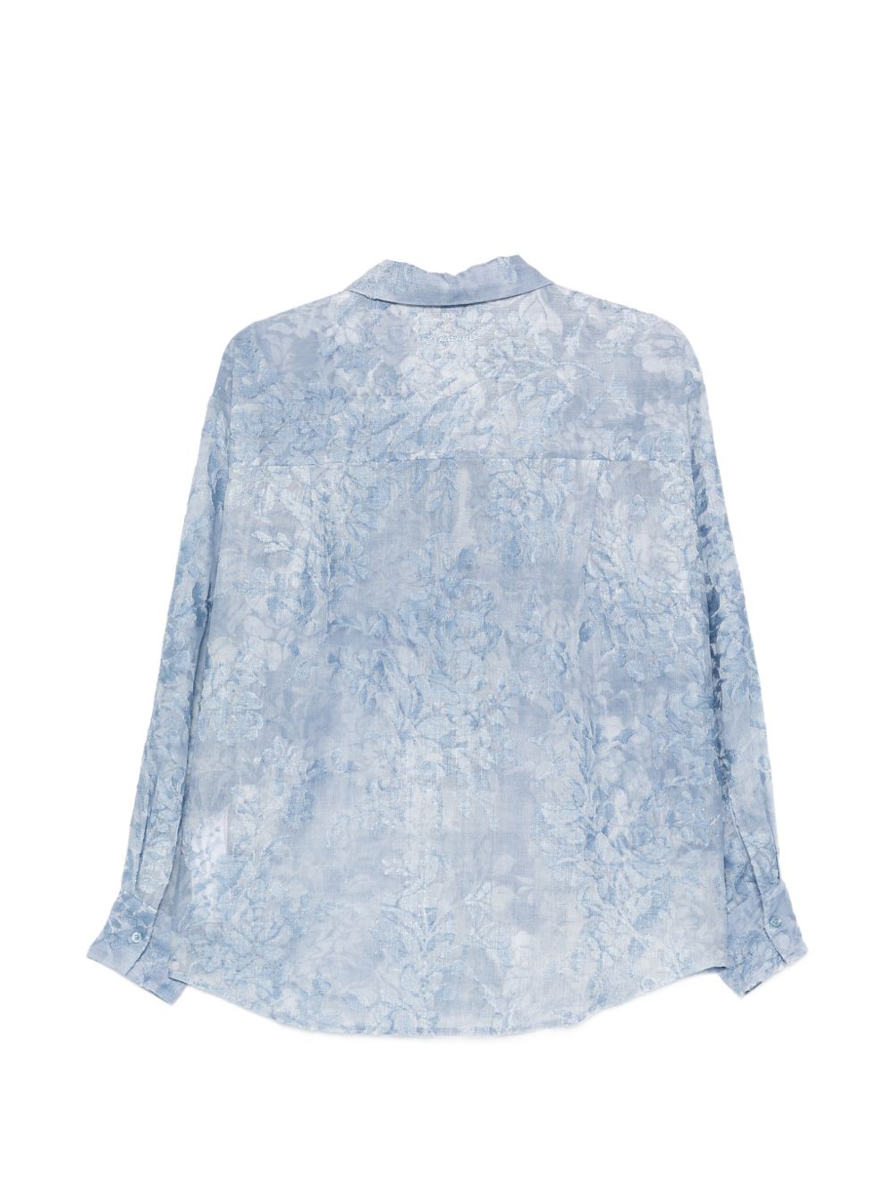 ERMANNO FIRENZE Camicia azzurra con ruches
