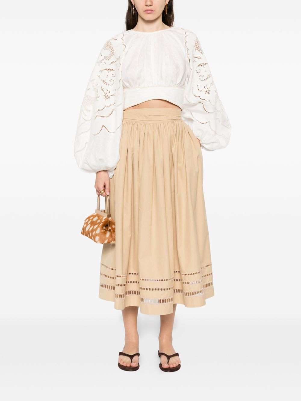 ERMANNO SCERVINO Gonna midi cammello