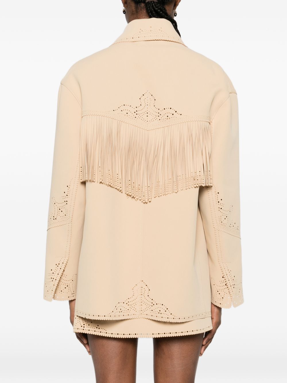 ERMANNO SCERVINO Blazer con frange beige