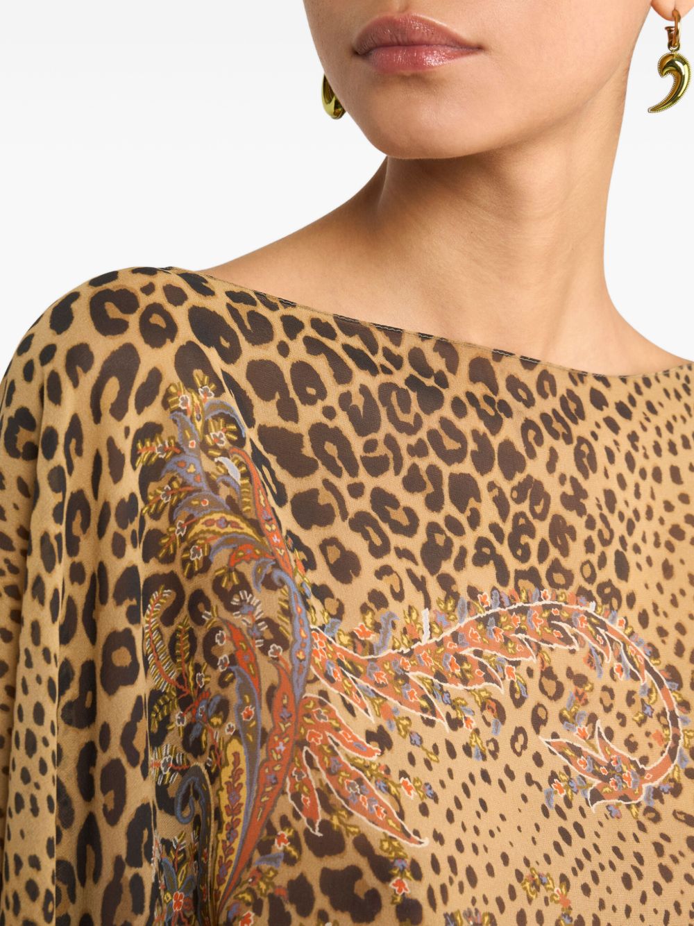 ETRO Poncho in seta