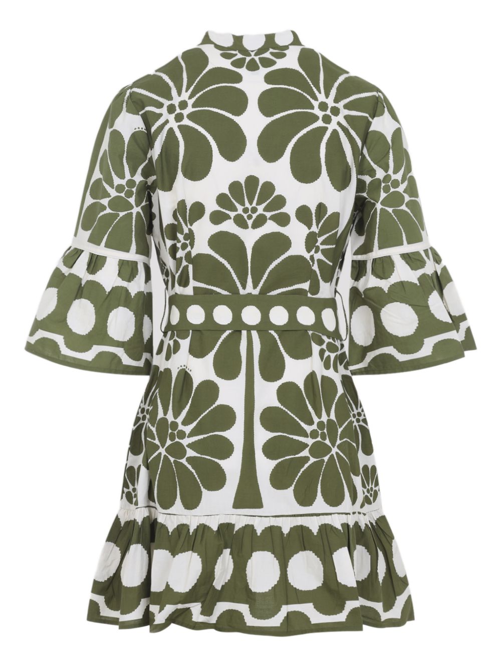 FARM RIO Abito con stampa floreale in cotone verde