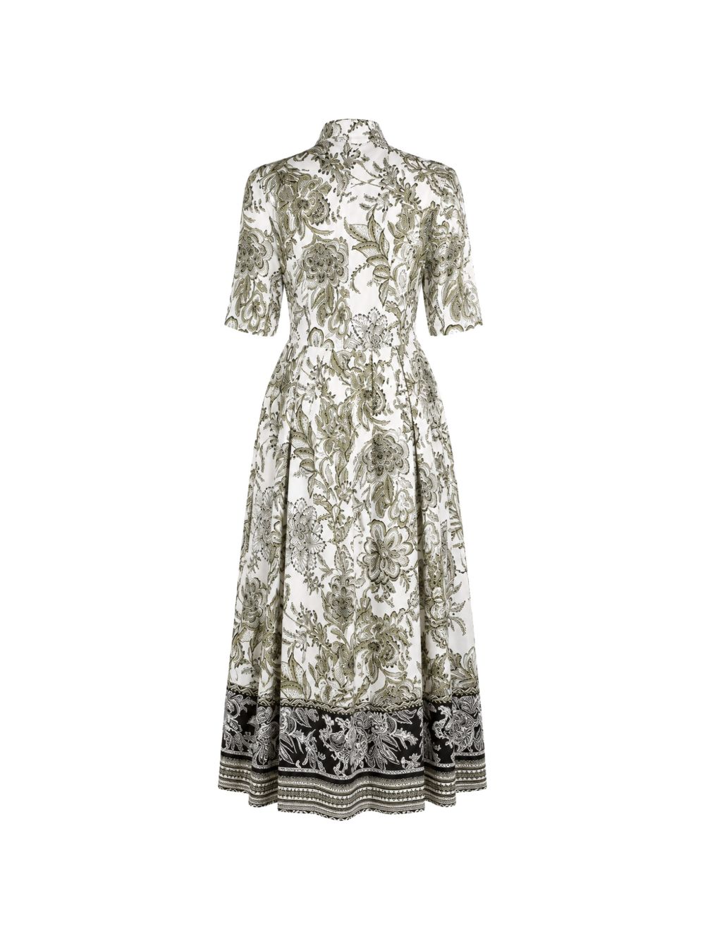 FAY Abito midi con stampa verde