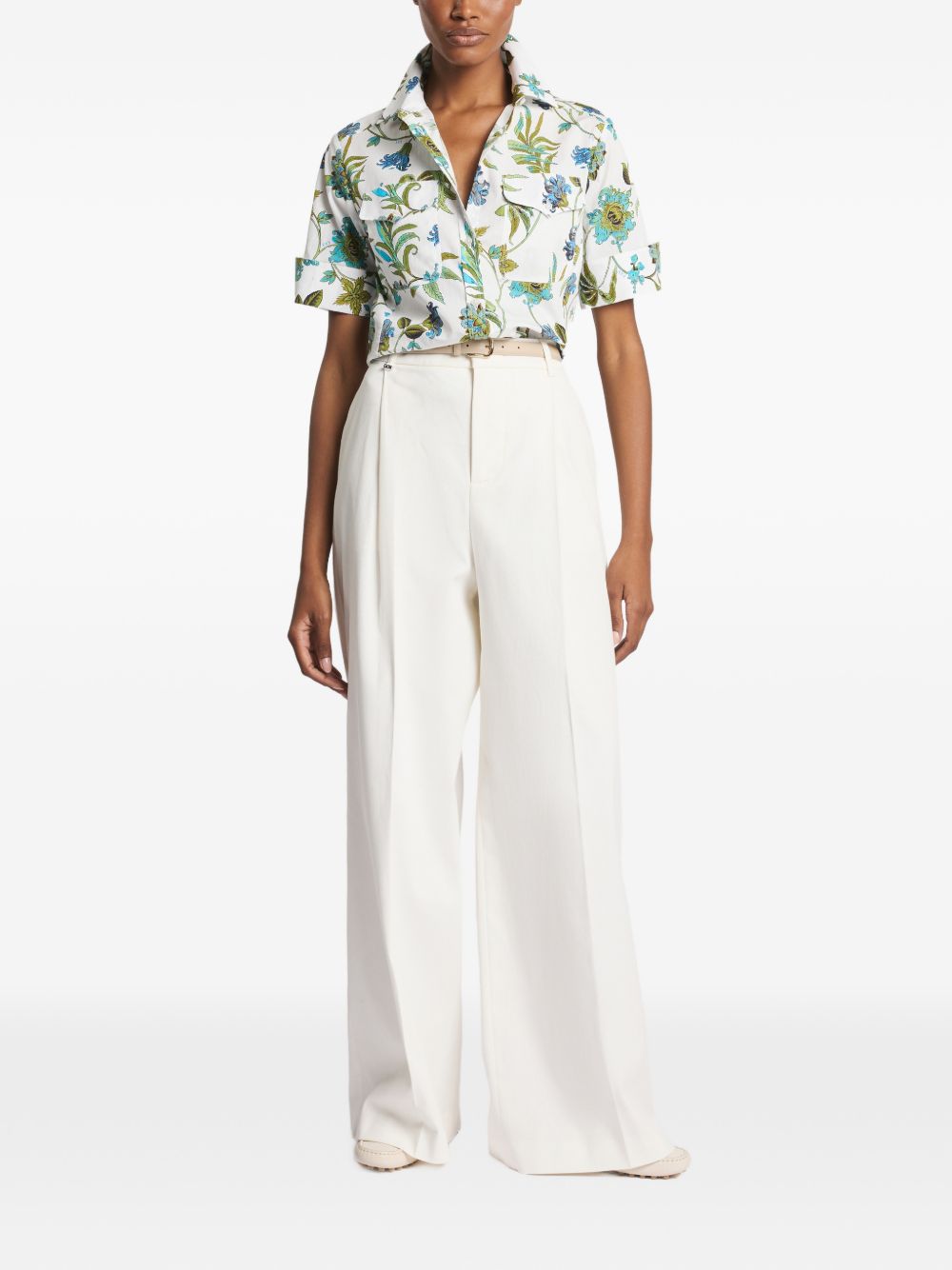 FAY Camicia con stampa floreale in cotone muticolore
