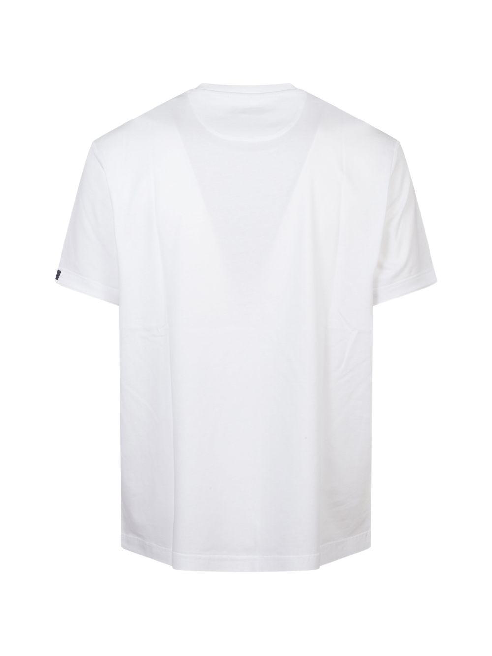 FAY T-shirt in cotone bianco a maniche corte girocollo