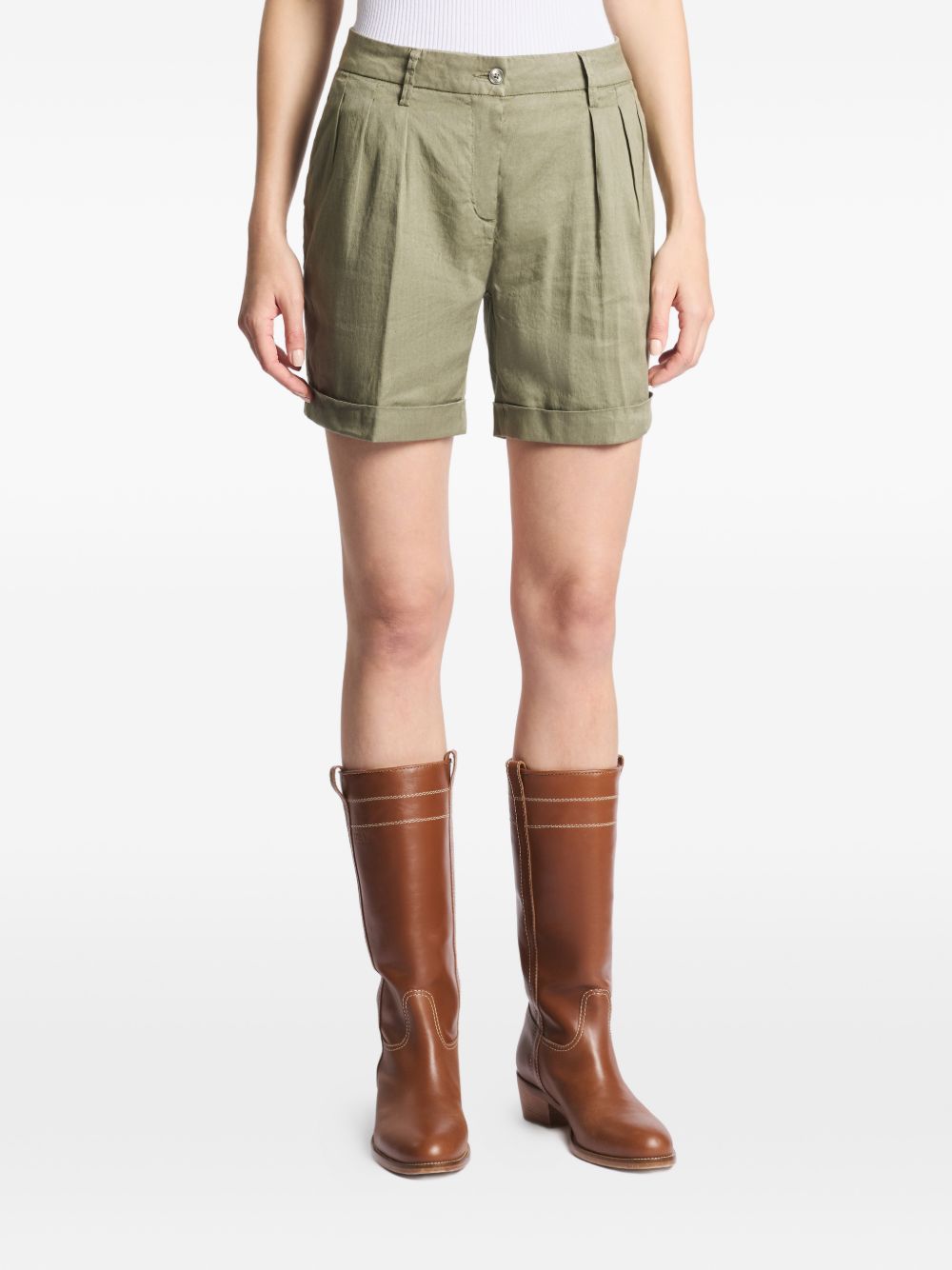 FAY Bermuda regular fit in drill di lino e cotone
