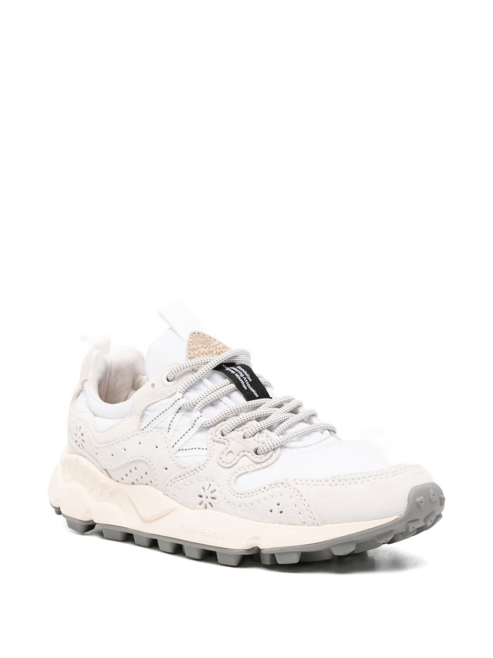 FLOWER MOUNTAIN Sneakers bianche con dettagli grigio chiaro