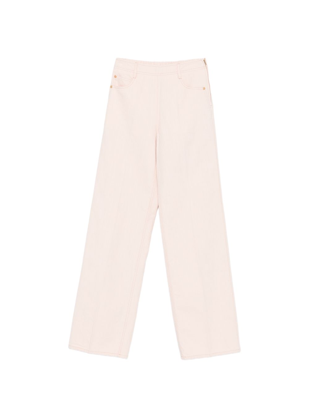 FORTE FORTE Pantaloni My Pants in cotone rosa cipria