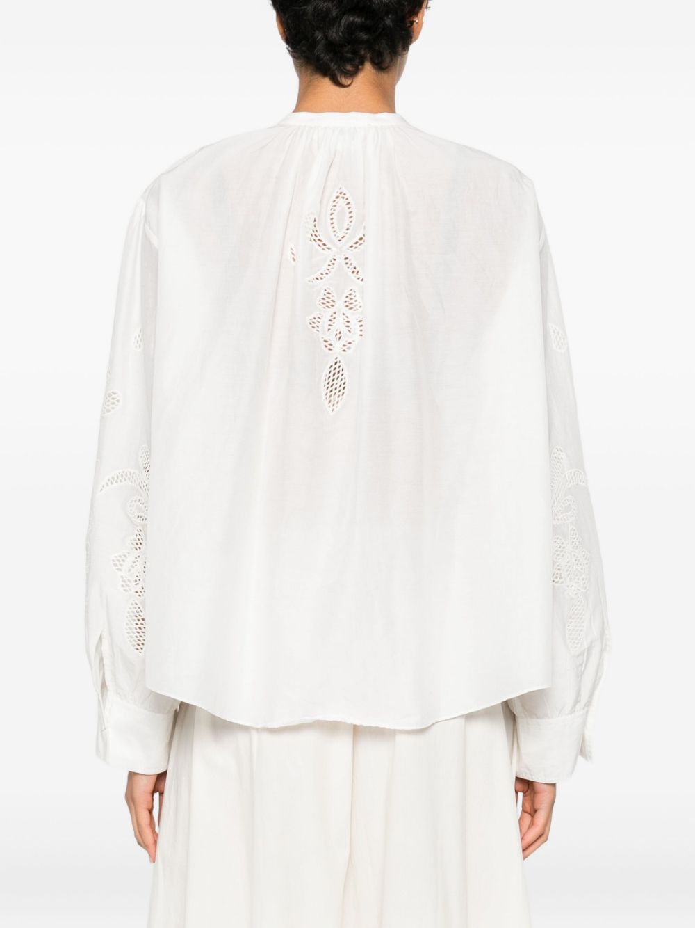 FORTE FORTE Camicia My Shirt ricamata in cotone bianco