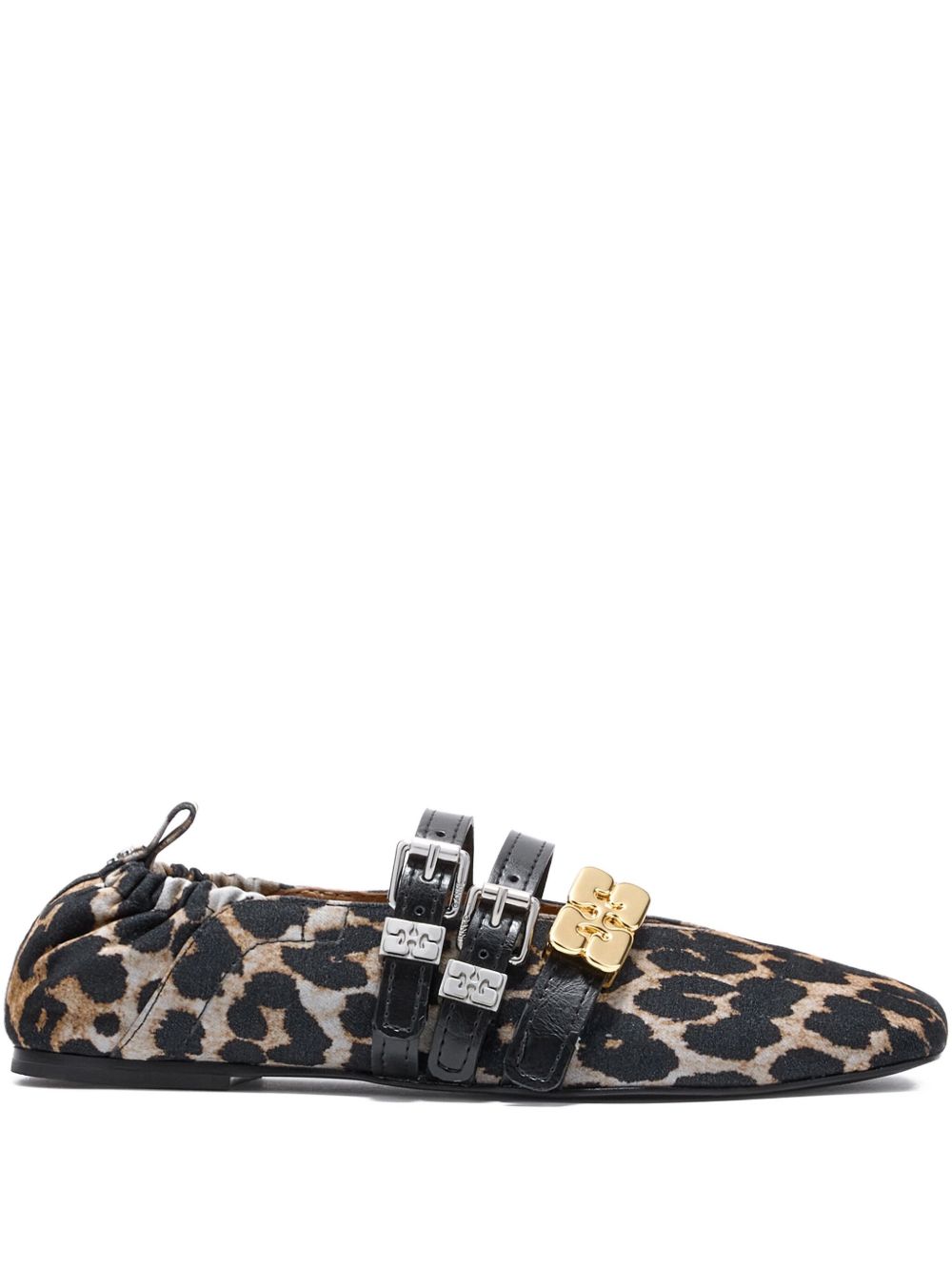 GANNI Ballerine con stampa leopardata