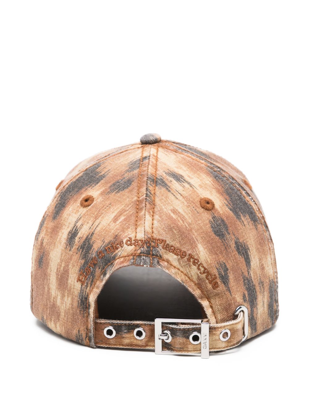 GANNI Cappello da baseball in cotone con logo