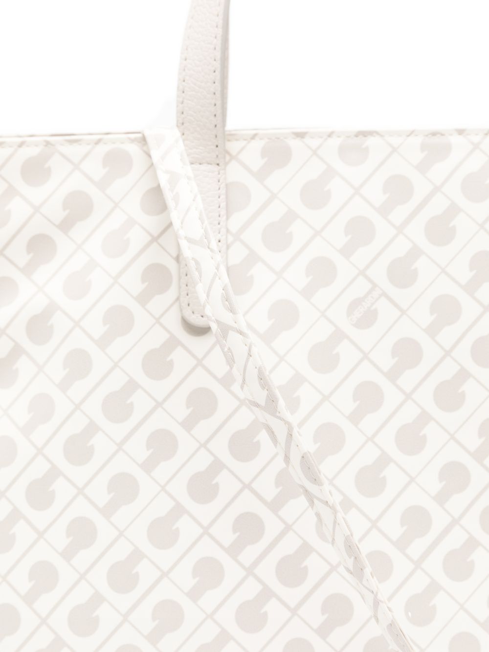GHERARDINI Borsa shopping Softy Coconut con logo all-over