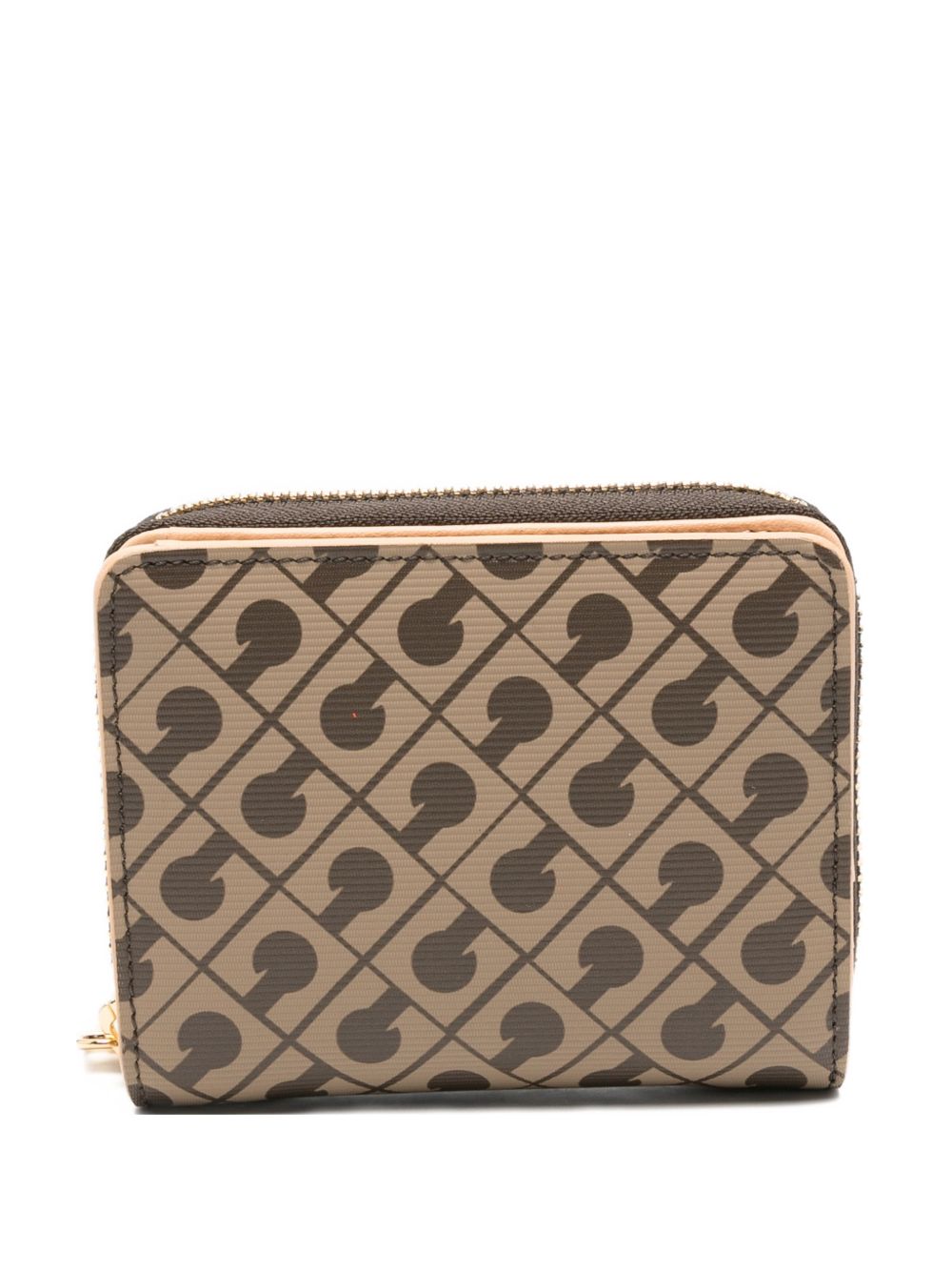 GHERARDINI Portafoglio marrone con logo all-over Millerighe Vacchetta