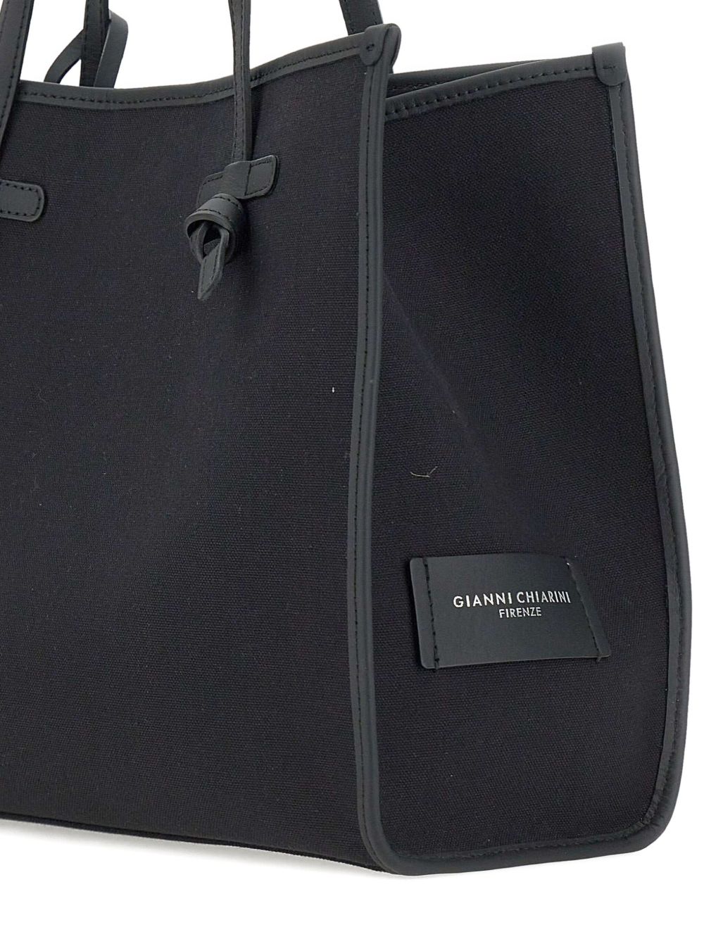 GIANNI CHIARINI Borsa shopping Marcella in cotone grigio scuro