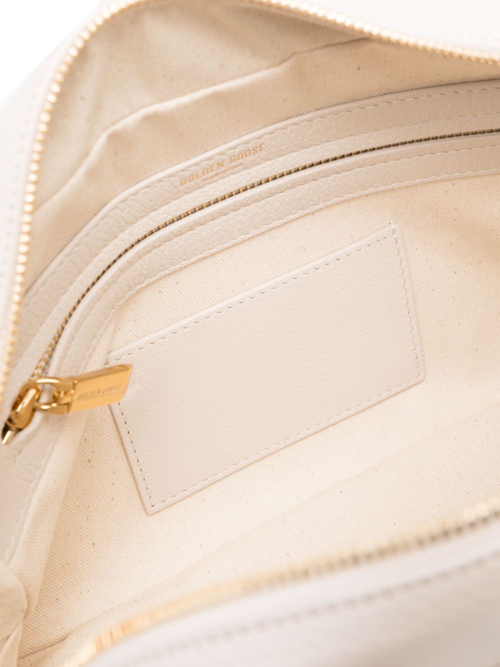 GOLDEN GOOSE Borsa tote 'Vita' in pelle avorio