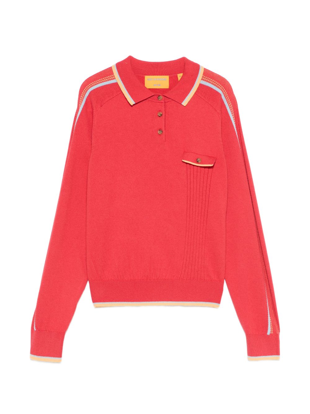 GUEST IN RESIDENCE Polo rossa in cotone misto cashmere