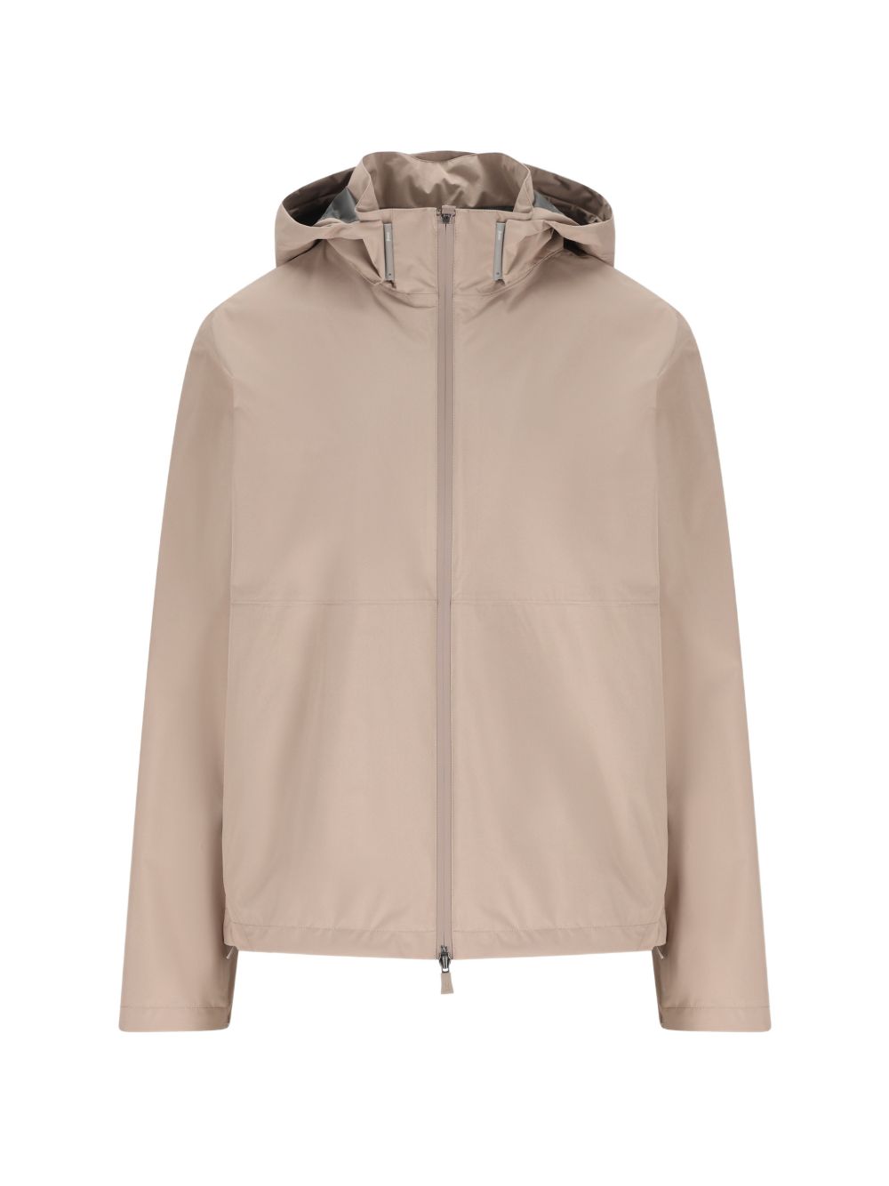 HERNO Giacca con cappuccio e zip beige