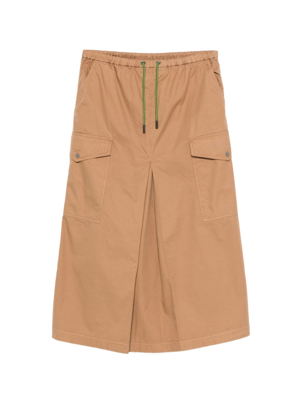 HERNO Gonna midi in cotone beige con tasche
