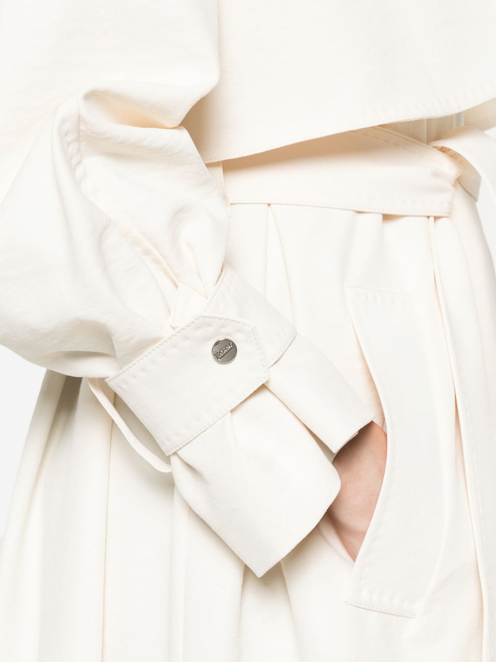 HERNO Trench impermeabile avorio con cintura