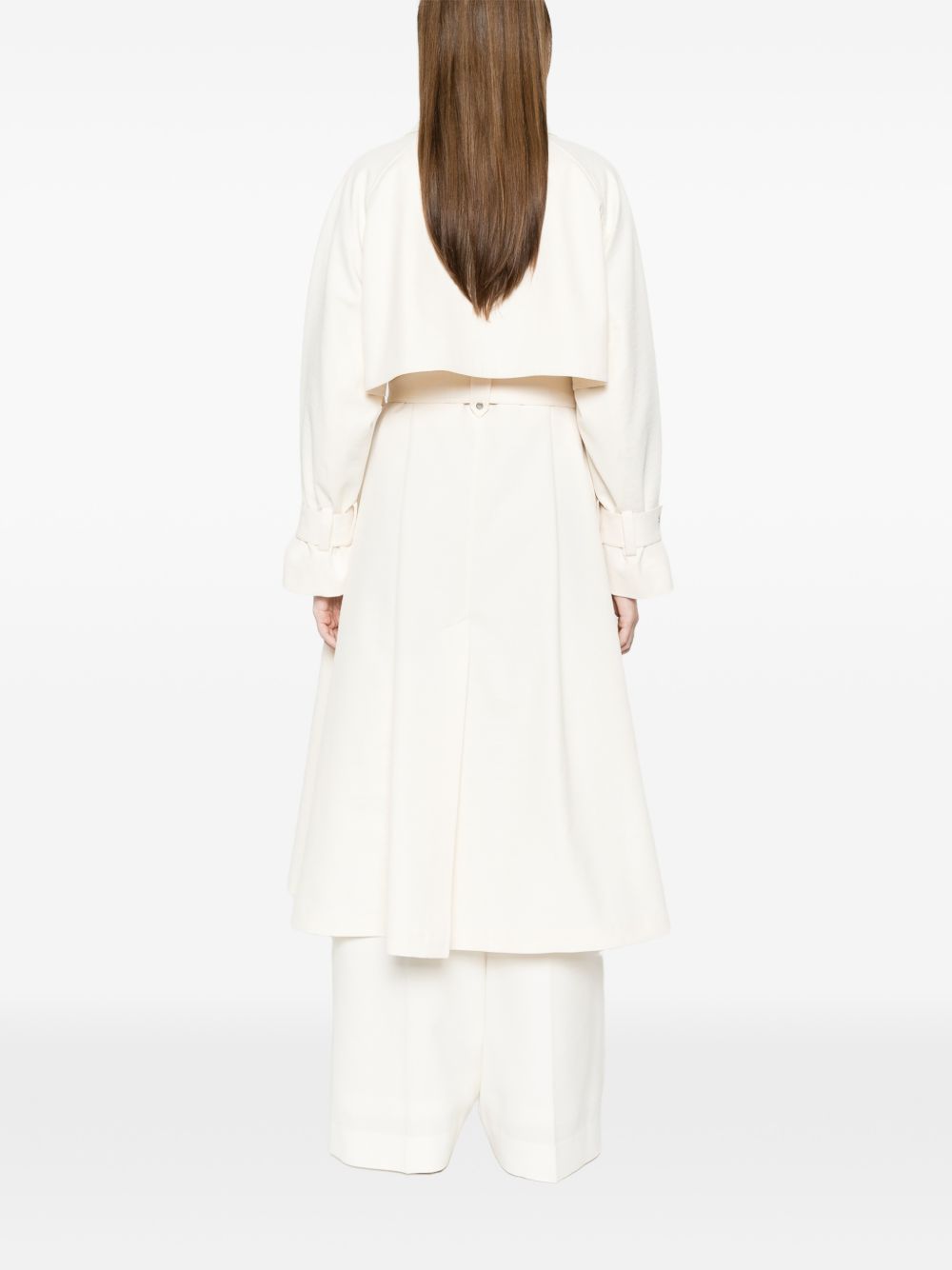 HERNO Trench impermeabile avorio con cintura